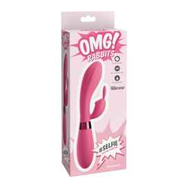 OMG SELFIE SILICONE VIBRATEUR RABBIT PINK