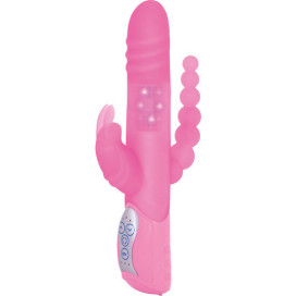 SEVENCREATIONS E RABBIT TRIPLE PLAY - VIBRATEUR ROSE TRIPLE STIMULATION