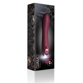 ROCKS-OFF GIAMO RECHARGEABLE VIBRATOR - BURGUNDY