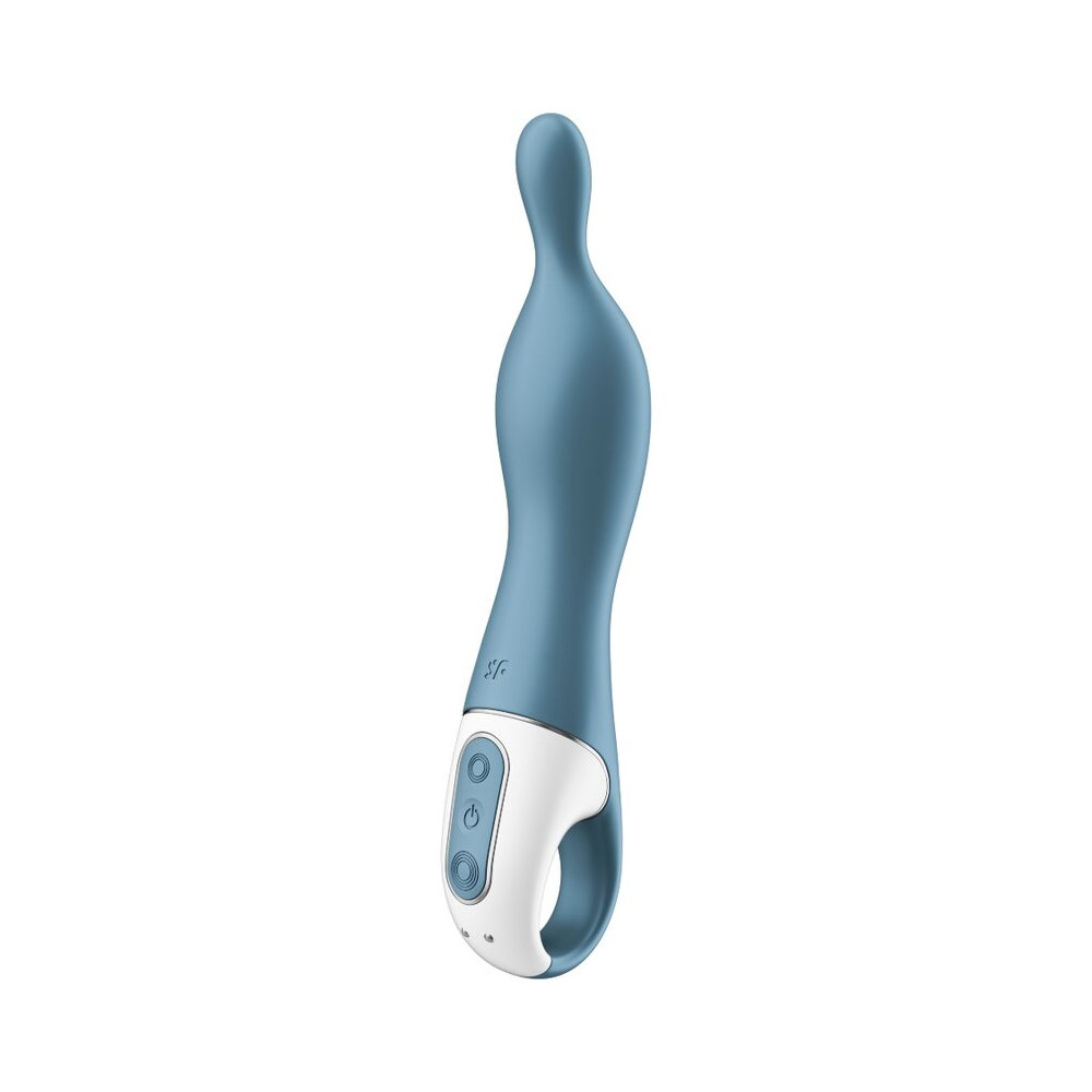 SATISFYER A-MAZING 1 A-SPOT VIBRATOR - BLUE