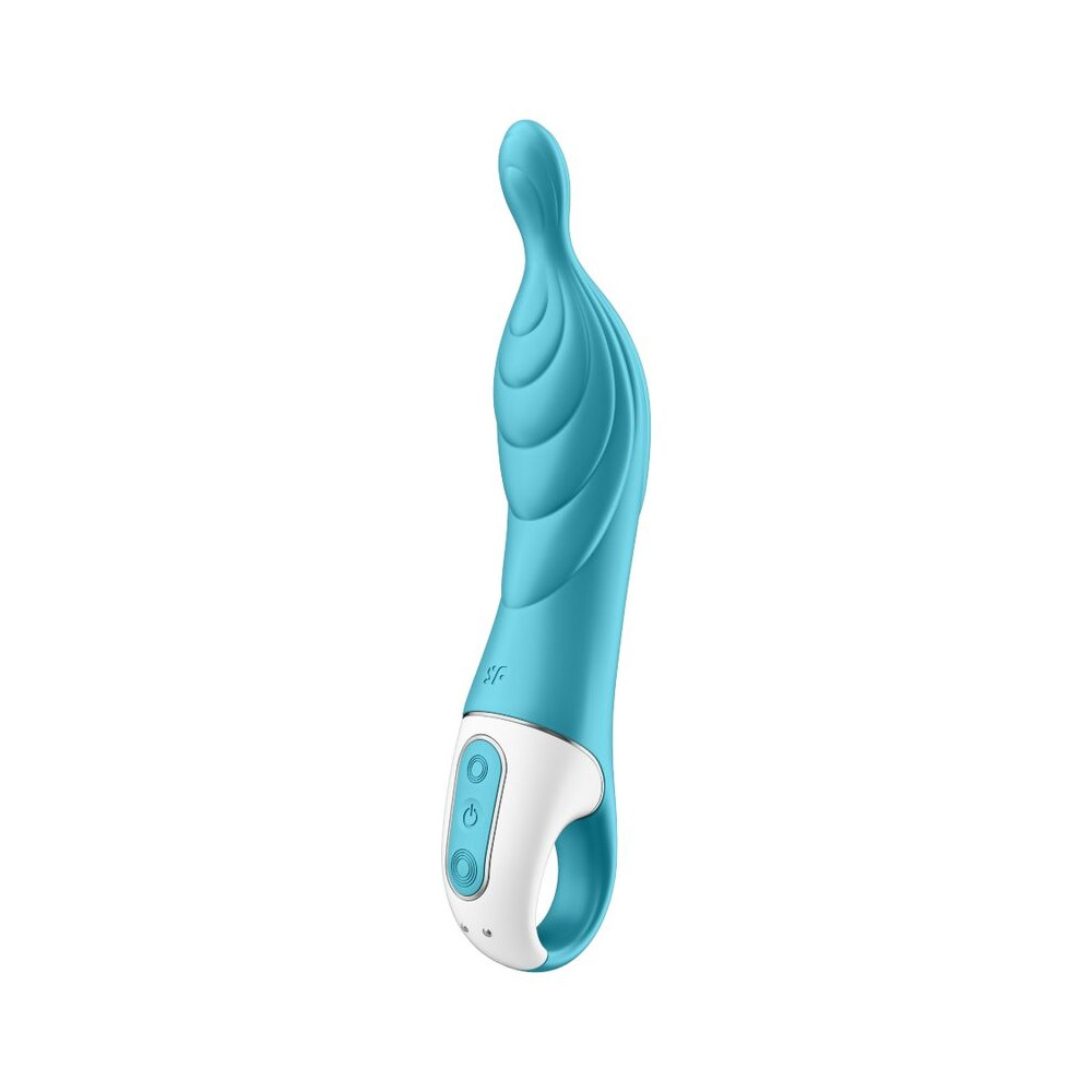 SATISFYER A-MAZING 2 A-SPOT VIBRATOR - TURQUOISE