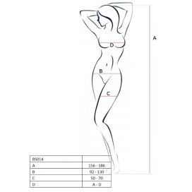 PASSION WOMAN BS014 BODYSTOCKING RED UN SIZE