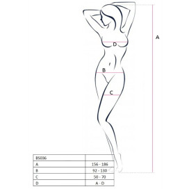 PASSION WOMAN BS036 BODYSTOCKING BLACK UN SIZE