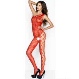 PASSION WOMAN BS036 BODYSTOCKING RED UN SIZE