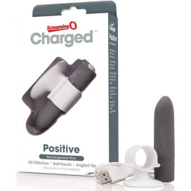 SCREAMING O RECHARGEABLE MASSAGER - POSITIVE - GREY