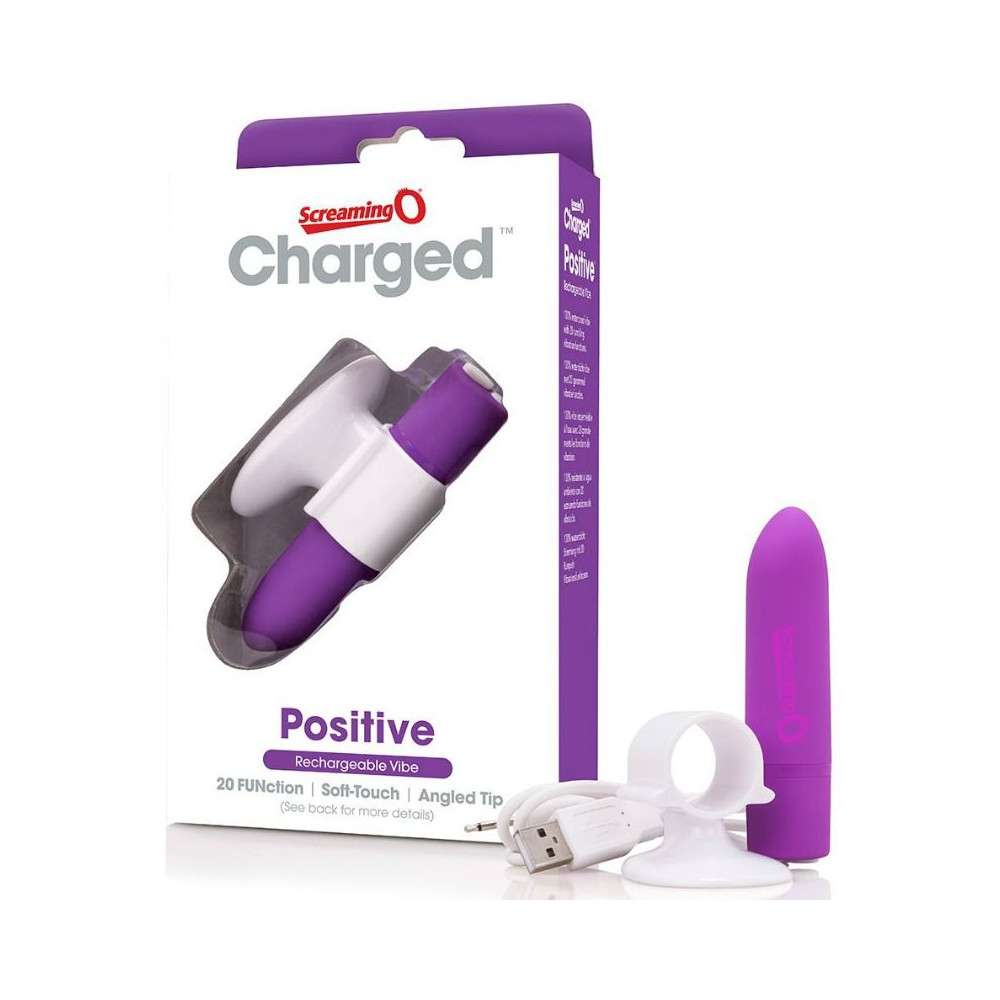 SCREAMING O RECHARGEABLE MASSAGER - POSITIVE.- PURPLE