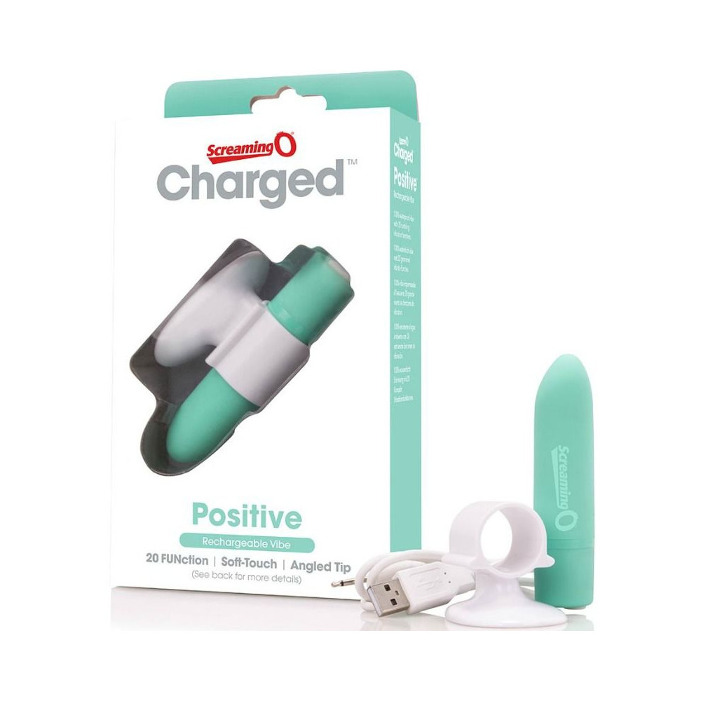 SCREAMING O RECHARGEABLE MASSAGER - POSITIVE - GREEN