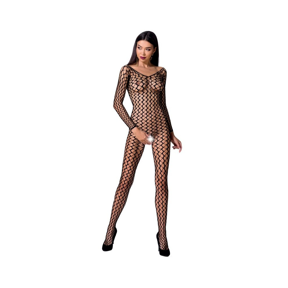 PASSION WOMAN BS068 BODYSTOCKING - BLACK ONE SIZE