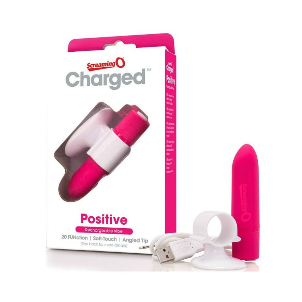 SCREAMING O RECHARGEABLE MASSAGER - POSITIVE - PINK