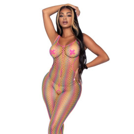 LEG AVENUE RAINBOW FILET BODYSTOCKING TAILLE UNIQUE