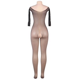 QUEEN LINGERIE RÉSILLE DIAMOND MANCHES LONGUES BODYSTOCKING SL