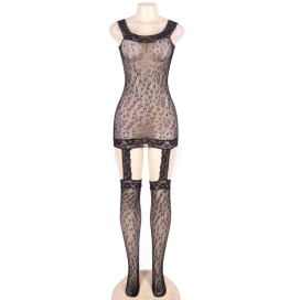 BODYSTOCKING QUEEN LINGERIE MOTIF LÉOPARD SL