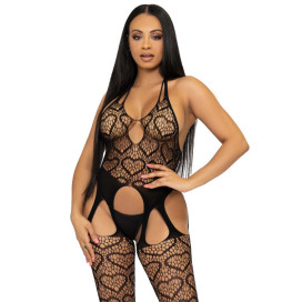 LEG AVENUE BODYSTOCKING MAILLOT TAILLE UNIQUE - ROUGE