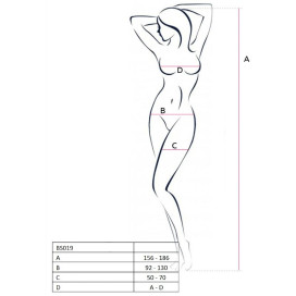 PASSION WOMAN BS019 BODYSTOCKING NOIR TAILLE UNIQUE