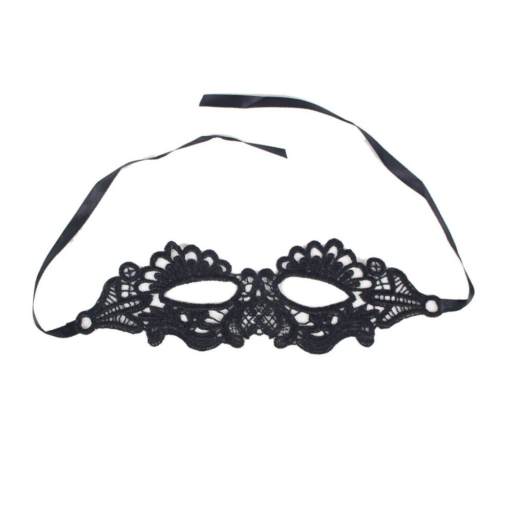 QUEEN LINGERIE ENCHANTING BLACK DENTELLE MASQUE POUR LES YEUX TAILLE UNIQUE