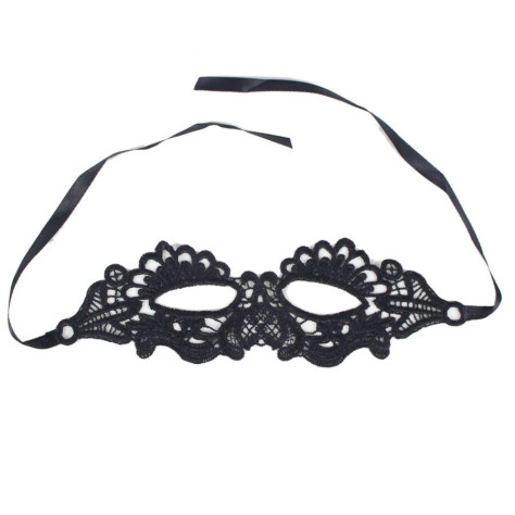 QUEEN LINGERIE ENCHANTING BLACK DENTELLE MASQUE POUR LES YEUX TAILLE UNIQUE