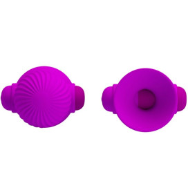 PRETTY LOVE STIMULATING NIPPLE SUCKERS 12 MODES OF VIBRATION PURPLE