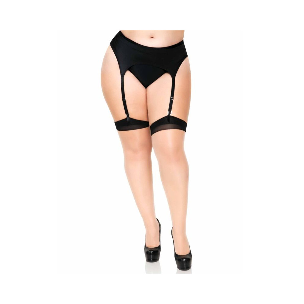 PLUS LYCRA SHEER 2 TON THIGH HIGH AVEC DOS ET TALON CUBAIN