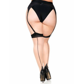 PLUS LYCRA SHEER 2 TON THIGH HIGH AVEC DOS ET TALON CUBAIN