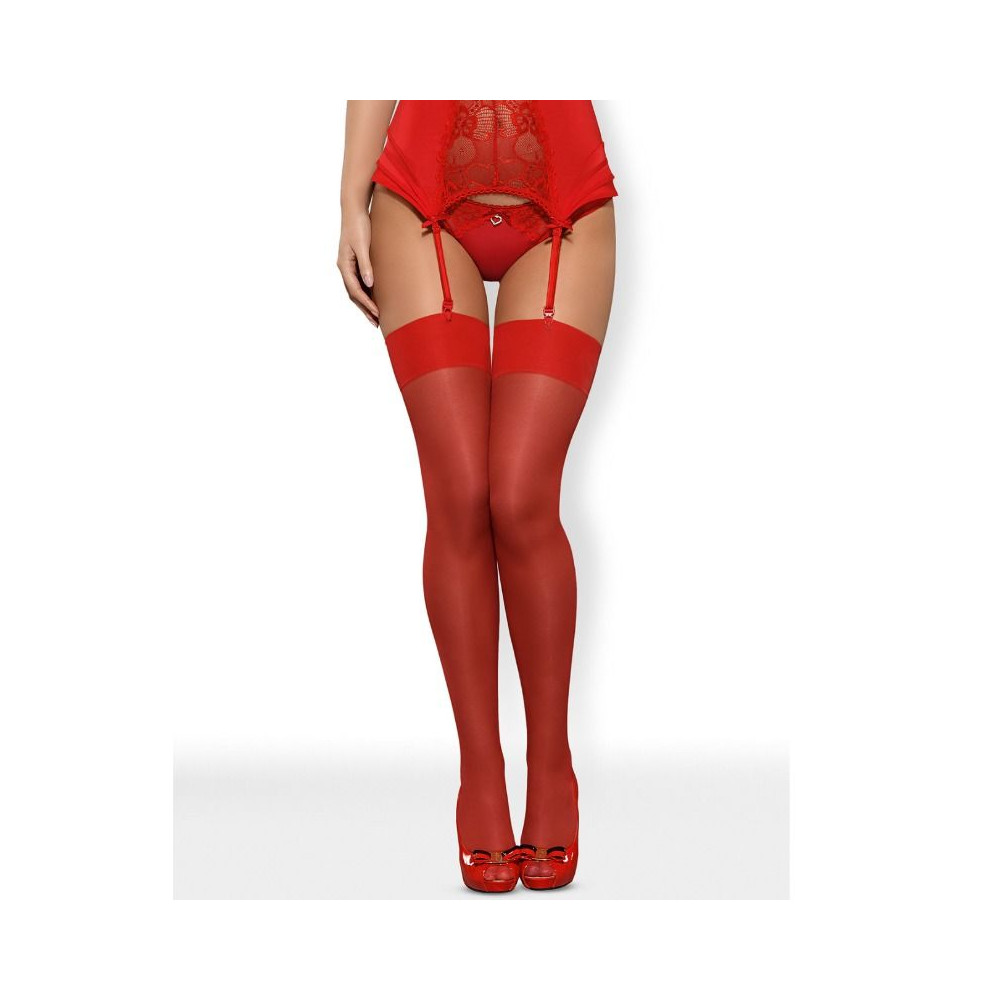 OBSESSIVE - STOCKINGS S800 RED L/XL