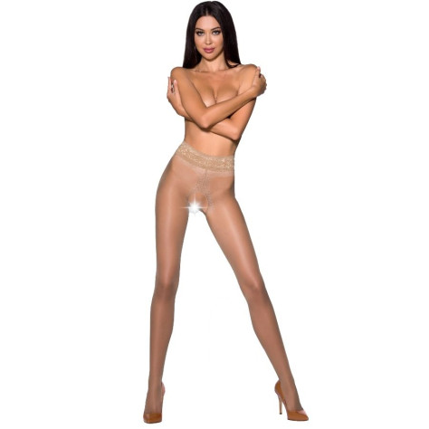 PASSION WOMAN TIOPEN 001 BAS BEIGE TAILLE 3/4