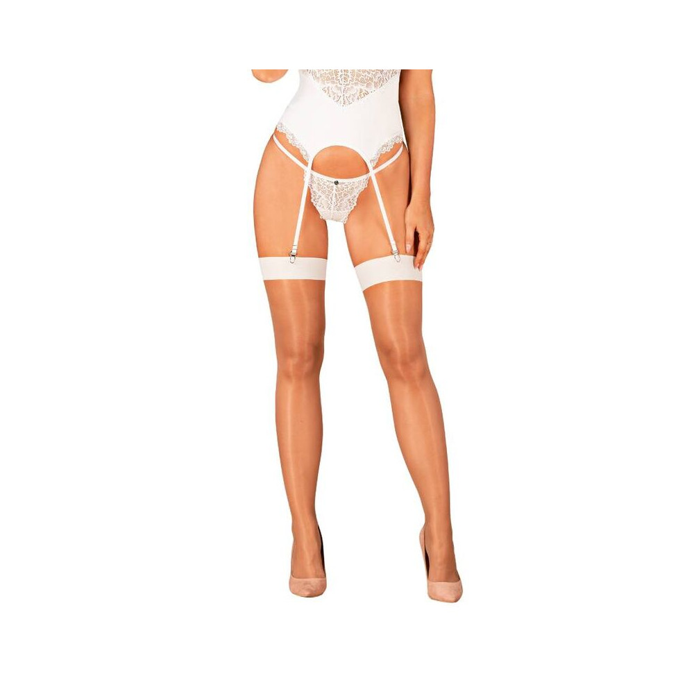 OBSESSIVE - S814 STOCKINGS WHITE S/M